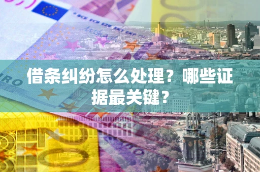 北京借条纠纷怎么处理？哪些证据最关键？