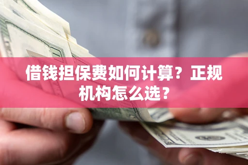 北京借钱担保费如何计算？正规机构怎么选？
