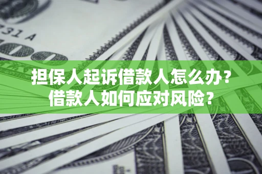 北京担保人起诉借款人怎么办？借款人如何应对风险？