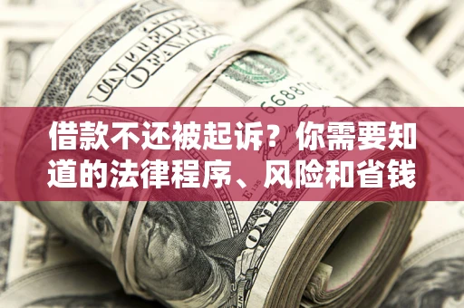 北京借款不还被起诉？你需要知道的法律程序、风险和省钱技巧