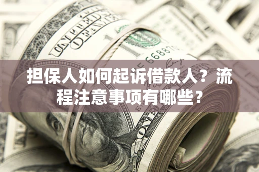 北京担保人如何起诉借款人？流程注意事项有哪些？